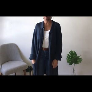 VINTAGE Navy Blue Basco Long Cardigan